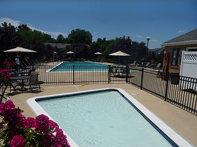 Apartment community pool